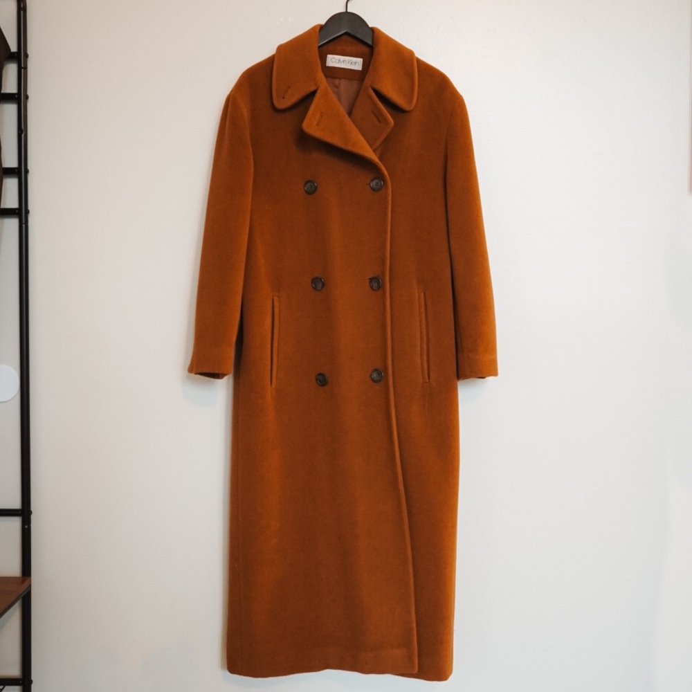 Brown Calvin Klein Oversized Overcoat
